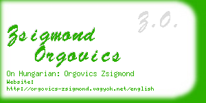 zsigmond orgovics business card